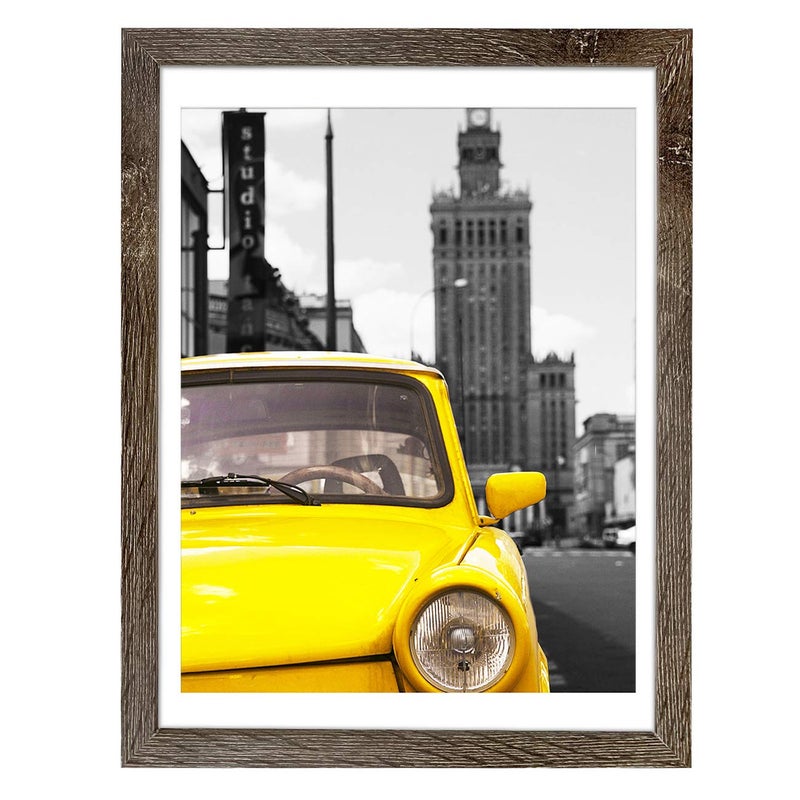 Emeyart 12x16 Frame Made to Display 11x14 Picture with Mat or 12x16 Photo Without Mat Picture Frames Wall Art for Wall Decor or Table Top Display,Brown - Image 1